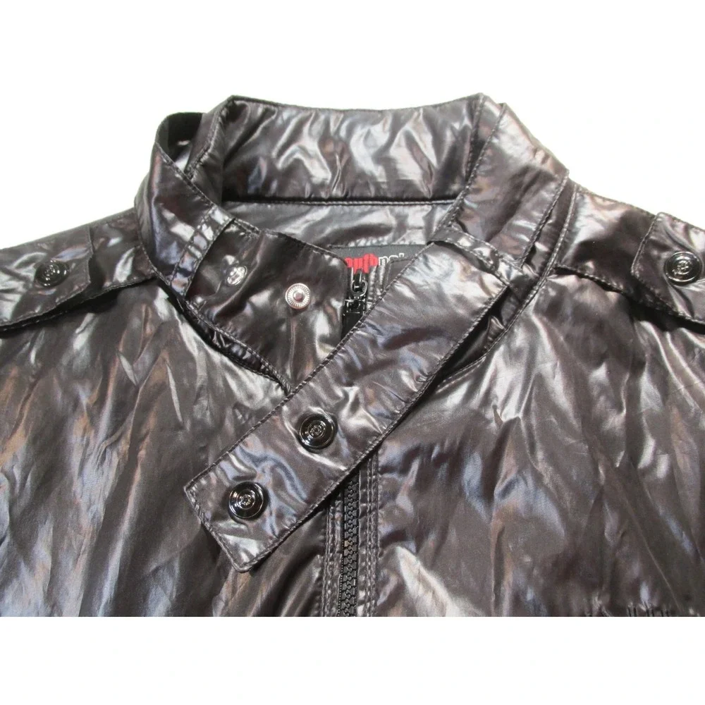 SOUTHPOLE Bomber Jacket Men XL Black Retro Y2K Pockets Embroidered Logo Vintage